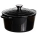 Каструля чавунна емальована 4 л, чорний Yiwu HP-FLG-1 BLACK