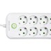 Мережевий фільтр-подовжувач 8 розеток 4xUSB-A 2xUSB-C 5м білий  HP-5-55