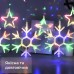 Гірлянда штора 3х0,9 м сніжинка зірка на 145 LED лампочок світлодіодна 10 шт 1733065ML