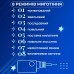 Гірлянда штора 3х0,7 м Зірки на 108 LED лампочок світлодіодна 6 великих та 6 маленьких зірок 9В 8 режимів Синій 1733054BL