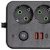 Мережевий фільтр-подовжувач 4 розетки 2xUSB-A 1xUSB-C 5м чорний HP-5-48