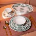 Столовий набір посуду 32 предмети на 6 осіб Vintage Elegant порцеляновий Зелений YY78-7A