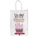 Набір подарункових пакетів з паперу 12 шт Happy Birthday 15×8×21 см Рожевий HP-10359-23PK