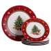 Набір новорічних тарілок із порцеляни Christmas 7 (шт) Ø26.5/19 см Yiwu HP-SDHK-10