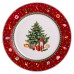 Набір новорічних тарілок із порцеляни Christmas 7 (шт) Ø26.5/19 см Yiwu HP-SDHK-10