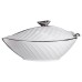 Супниця 800 (мл) порцелянова 32×21×16 (см) з кришкою Білий з сріблом XL-4054AS Супниця 800 (мл) порцелянова 32×21×16 (см) з кришкою Білий з сріблом XL-4054AS