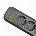 Мережевий фільтр чорний з вимикачем 3 розетки 3хUSB-A 1xUSB-C 3м HP-5-34 Мережевий фільтр чорний з вимикачем 3 розетки 3хUSB-A 1xUSB-C 3м HP-5-34