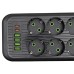 Мережевий фільтр-подовжувач 6 розеток 4 USB-A + 2USB Type-C 5м HP-5-54