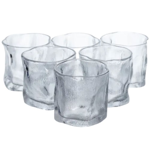 Набір склянок для напоїв Glacier Set 6 штук по 236 мл скляні HP-17-65