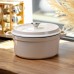 Кокотниця чавунна емальована 4,5 л, бежевий Yiwu HP-FLG-4 WHITE