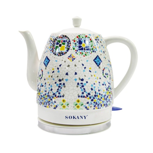 Електричний чайник Sokany SK-09008 1,5 літра безшумний Білий Електричний чайник Sokany SK-09008 1,5 літра безшумний Білий