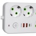 Мережевий фільтр-подовжувач 4 розетки 2xUSB-A 1xUSB-C 3м білий HP-5-45