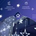 Гірлянда штора 3х0,7 м Зірки на 108 LED лампочок світлодіодна 6 великих та 6 маленьких зірок 9В 8 режимів Білий 1733055W