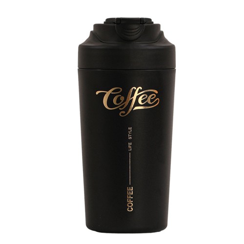 Термочашка Coffee з ремінцем 480 мл чорна HP-14-14B Термочашка Coffee з ремінцем 480 мл чорна HP-14-14B