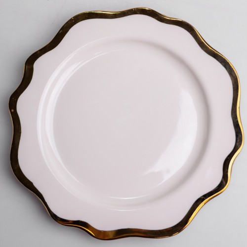 Тарілка десертна порцелянова Antique White 20 см Yiwu HKPP-8