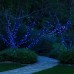 Новорічна гірлянда вулична 50 м 500 LED з сонячною батареєю чорний провід Синій SB500L50MBBL Новорічна гірлянда вулична 50 м 500 LED з сонячною батареєю чорний провід Синій SB500L50MBBL