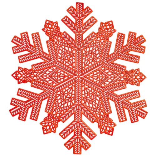 Килимок для сервірування столу Snowflake 38 см, червоне золото HP-36327-14
