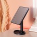 Дзеркало косметичне 21х16 см 16 LED Чорне HP-10-3AB Дзеркало косметичне 21х16 см 16 LED Чорне HP-10-3AB