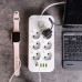 Мережевий фільтр подовжувач F06U на 6 розеток 4 USB 1 Type-C та кнопкою відключення 3 м Білий HP-5-23