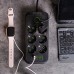 Мережевий фільтр подовжувач F06U на 6 розеток 4 USB 1 Type-C та кнопкою відключення 3 м Чорний HP-5-24